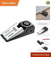 Portable 120DB Siren Door Stop Alarm for Home & Travel - Rubberized Design