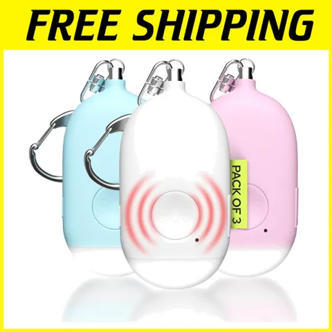 3-Pack Personal Safety Alert for Women - Panic Button Alarm
