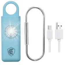 Spartan Defense Personal Safety Alarm Rechargeable (Sky Blue)