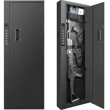 Biometric Gun Safe Compact Long Gun Safe Quick Access Rifle Shotgun Pistol