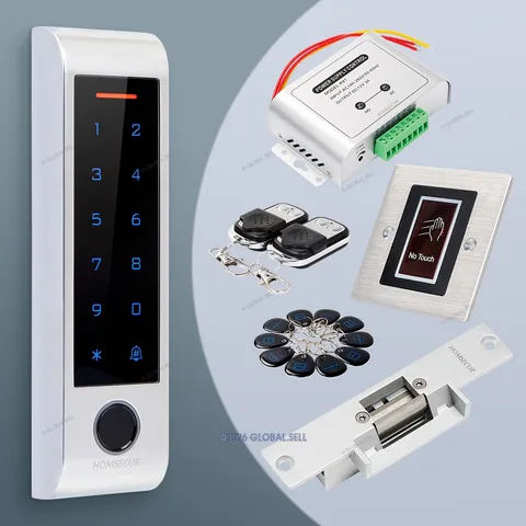HOMSECUR IP66 APP WIFI Fingerprint Password RFID 125Khz Access Control WG26~44