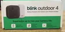 Blink Outdoor 4 Camera Security System - 1 All Weather Cam + 1 Sync module+Batts