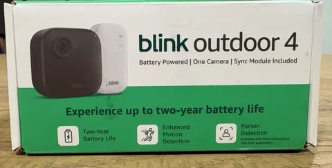 Blink Outdoor 4 Camera Security System - 1 All Weather Cam + 1 Sync module+Batts