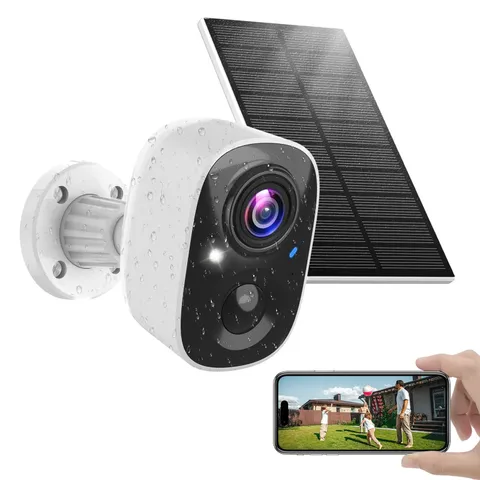 Solar Camera Outdoor Wireless, 2.4GHz Wi-Fi Security Camera with AI Motion De...
