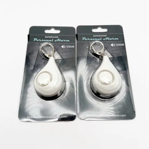 X2 Safesound Personal Alarms 125db Personal Alarm Keychain White NEW Free Ship