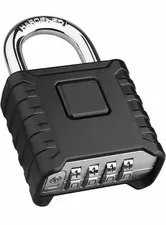 Heavy Duty Combination Padlock, Large Outdoor Padlock [One-Touch Unlocking] High