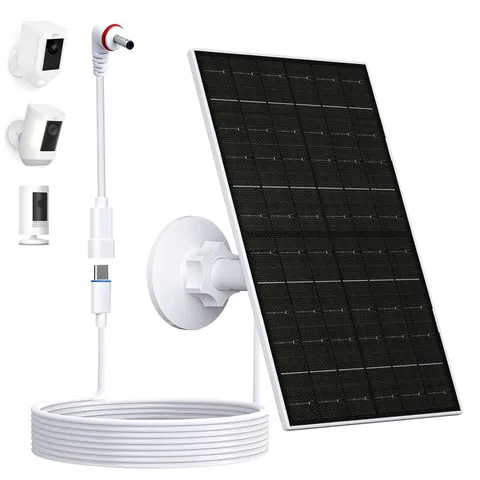 Ring Stick Up Cam Solar Panel White Adapter Compatible 2nd 3rd Gen