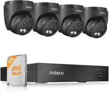 4K Home Security Camera System Outdoor Indoor, H.265+ 8CH CCTV DVR with AI Human