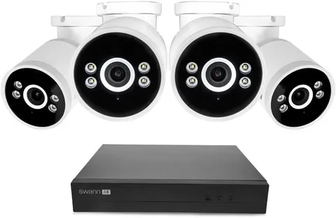 4K Wired NVR Security Camera System, 8 Channels, 4 Cameras, 1TB Storage