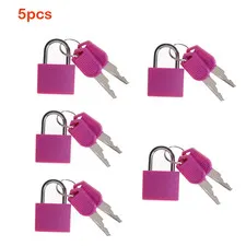 5PCS 22Mm Small Mini Strong Steel Padlock Travel Suitcase Diary Lock with 2 Keys