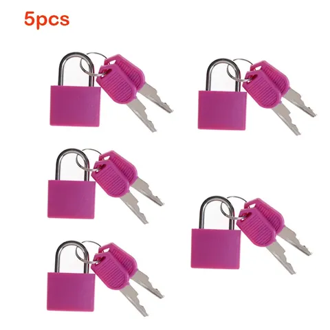 5PCS 22Mm Small Mini Strong Steel Padlock Travel Suitcase Diary Lock with 2 Keys