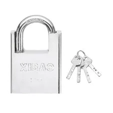 High Security Steel Shrouded Padlock with Key, Silver(1-9/16 Inch)