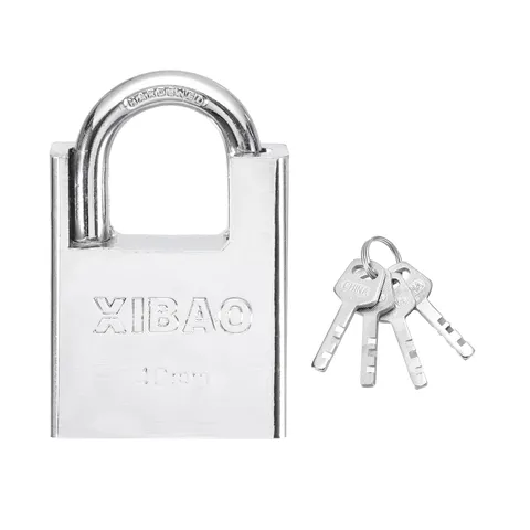High Security Steel Shrouded Padlock with Key, Silver(1-9/16 Inch)