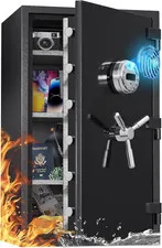 10.5 Cubic Feet Biometric Waterproof Fireproof Safe with Dual Mode