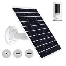 8W Solar Panel for Ring Stick Up Cam/Pro, Spotlight Cam/Pro/Plus - 5V Camera Sol