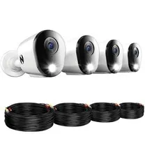 Night Owl 12 Channel 4 Camera Wired 2K 1TB DVR Security System with 2-way Audio