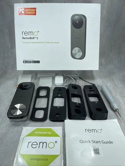Remo+ RemoBell S WiFi Video Doorbell Camera with HD Video, Motion Sensor, 2-Way