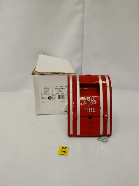 GE Security 277B-1120 Double Action Fire Alarm Manual Pull Station