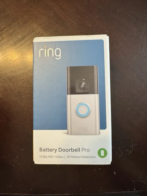 Ring Battery Doorbell Pro 1536p HD+ Video -NEW Open box