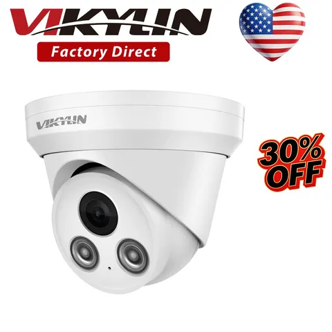 VIKYLIN CCTV 7/24 Recording Full Color Microphone Network 5MP IP Camera Outdoor
