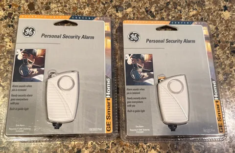 2 GE SmartHome Personal Security Keychains With  Alarm - New