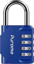 1 Pack Combination Lock Locker 4 Digits Combo Padlock Gym Blue