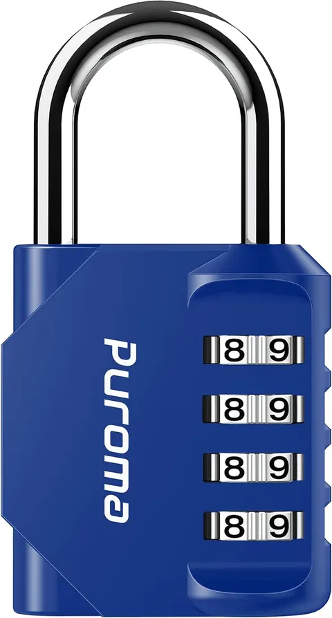 1 Pack Combination Lock Locker 4 Digits Combo Padlock Gym Blue