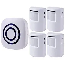 Seanme Motion Sensor Alarm, Wireless Driveway Home Security White