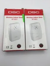 Pair of DSC WT4901 Wireless Indoor Siren 2-Way Wireless Security Alarms Opened