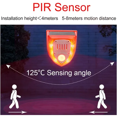 Solar Security Alarm Lights - 2 Pack
