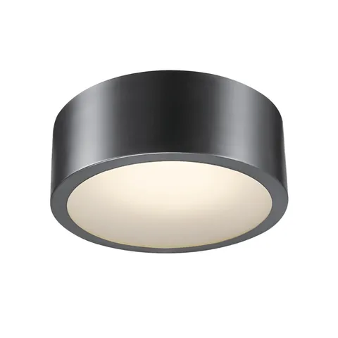 Globe Electric 60304 Edinburg LED Integrated Flush 4.02", (Black)