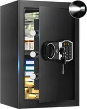 3.4 Cub Large Safes for Home, Security Fire Safe Box with Spare Keys, Alarm S...