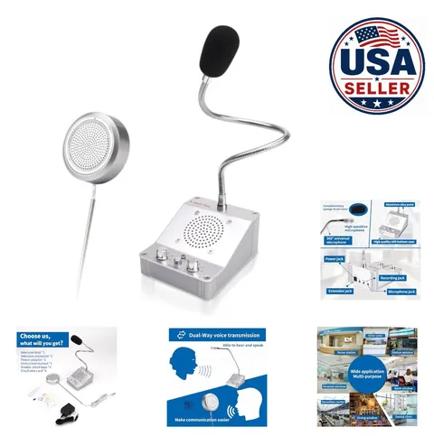 Window Intercom System Two-Way High-Power Voice Transmission Speaker for Bank