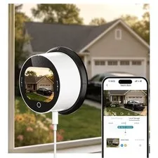 SOLIOM 5MP Window Camera with LCD Touchscreen,Indoor Camera for Home Security Ou