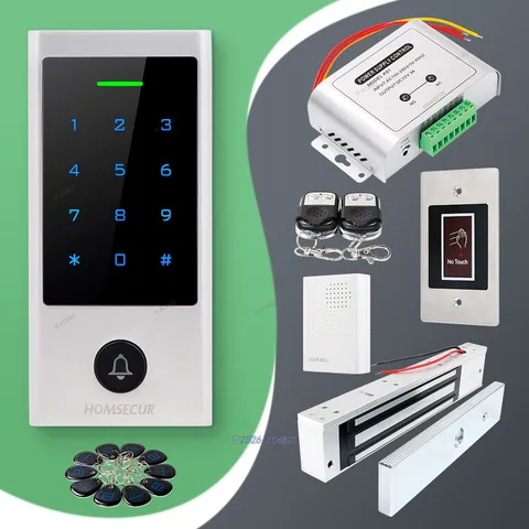 HOMSECUR IP66 APP WIFI RFID Access Control Set Waterproof 280KG Magnetic Lock