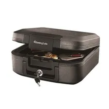 Fireproof Water-Resistant Chest Safe w/ Key Lock 0.28 cu. ft Document Hidden Box