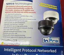 Speco INPROD3W IP Auto-Networking Indoor Dome Camera InPro Series 2.9-10mm White
