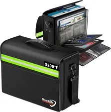5200°F Large Fireproof＆Wate-Resistant Document Bag with Multiple Pockets,(17”X12