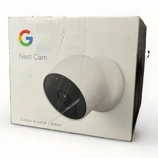 Google Nest Cam Indoor Outdoor Battery Security Camera Snow 1-Pack Used