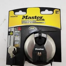 Magnum Master Lock M50XKAD Shrouded Padlock 3" Round Keyway Cover New in Package