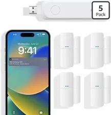 Home Alarm System 5-Piece kit, Door Window Sensors WiFi Slient Alarm System for