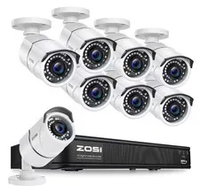 ZOSI 1080P H.265+ Home Security Camera System, 5MP Lite, 8 Channel DVR Recorder