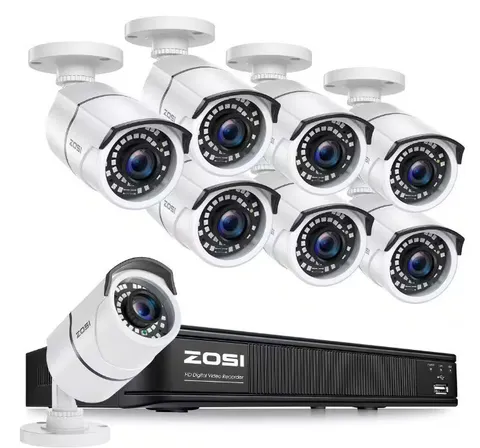 ZOSI 1080P H.265+ Home Security Camera System, 5MP Lite, 8 Channel DVR Recorder