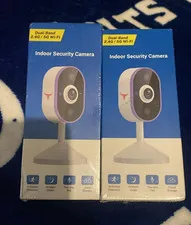 Dual-Band 2.4/5GHz Wi-Fi Indoor IP Cameras 2-Pack, Night Vision, 2-Way