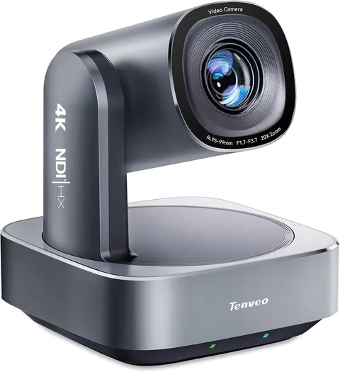 4K NDI PTZ Camera, AI Humanoid & Face Auto-Tracking, 20X Optical + 8X Digital Zo