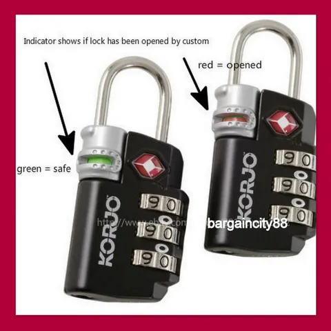 Korjo TSA Approved Combination Suitcase Luggage Security Padlock Travel Lock