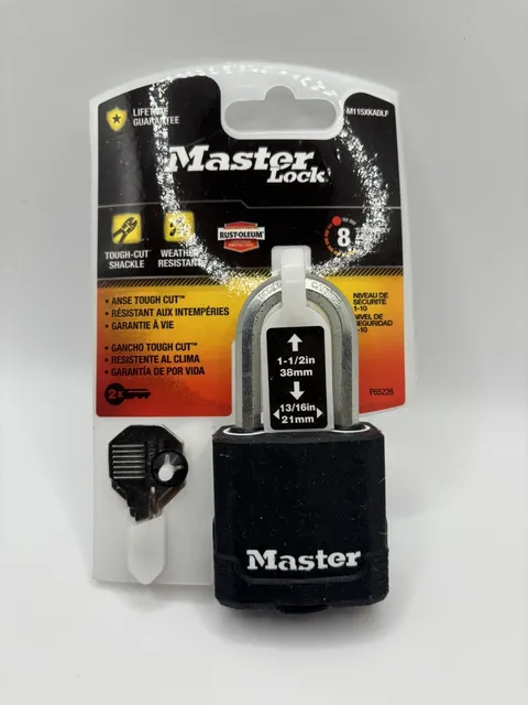 Master Lock Padlock 2 Keys Included M115XKADLF New