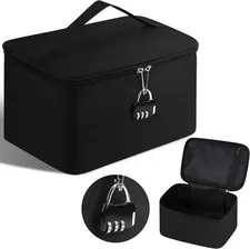 Compact Lockable Storage Bag, Discreet Organizer for Personal Items