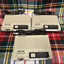 3 Realistic Plug 'n Talk Wireless FM Intercom System Stations 43-207A VTG Tested