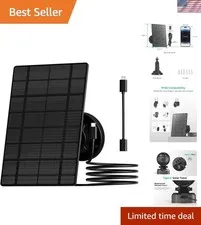 High-Efficiency 3W Solar Power Supply for Wireless Outdoor Surveillance Cameras